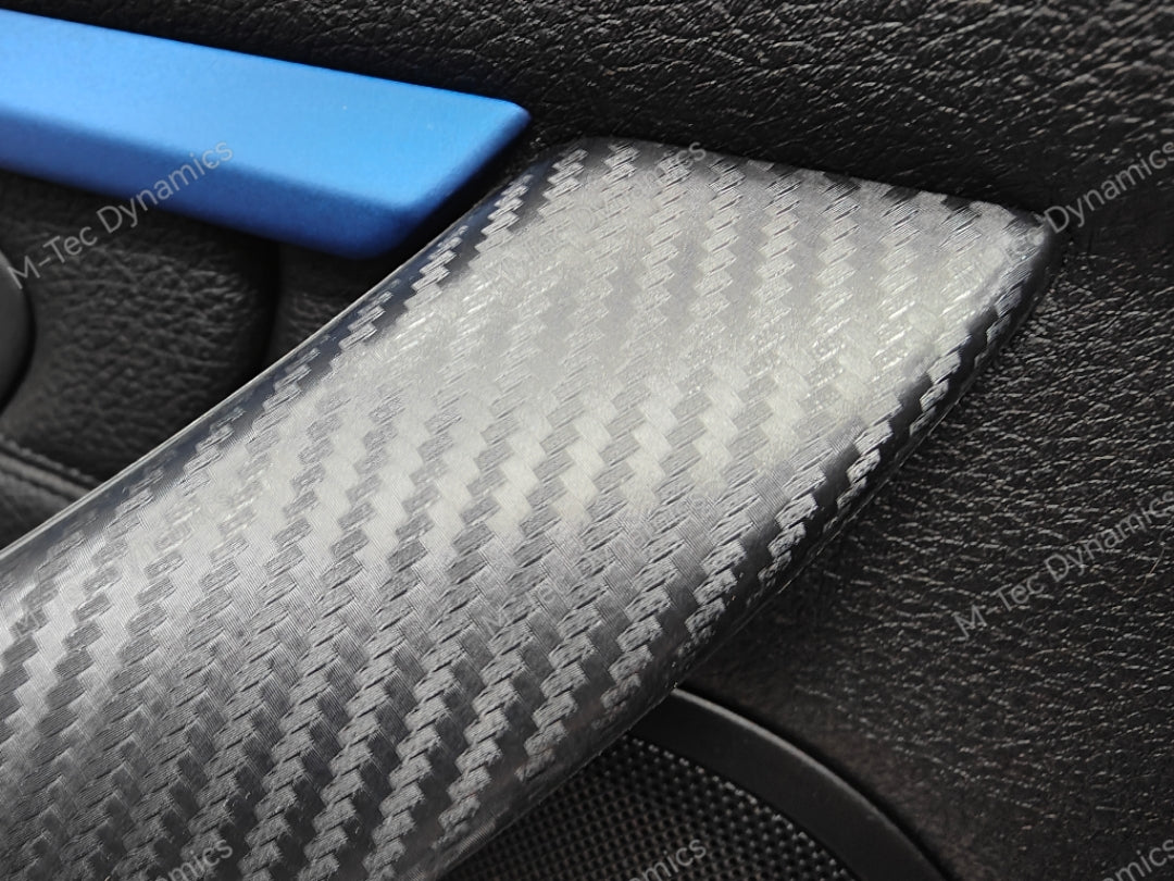 WRAPPING SERVICE - BMW F3X INTERIOR TRIM SET - 3D CARBON / BLUE ACCENT (F30 F31 F32 F33 F36)