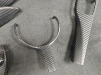 WRAPPING SERVICE - BMW F3X INTERIOR TRIM SET - 3D CARBON / ALCANTARA / BLUE ACCENT - (F30 F31 F32 F33 F36)