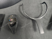WRAPPING SERVICE - BMW F3X INTERIOR TRIM SET - 3D CARBON / ALCANTARA / BLUE ACCENT - (F30 F31 F32 F33 F36)