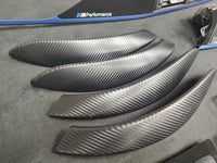 WRAPPING SERVICE - BMW F3X INTERIOR TRIM SET - 3D CARBON / ALCANTARA / BLUE ACCENT - (F30 F31 F32 F33 F36)