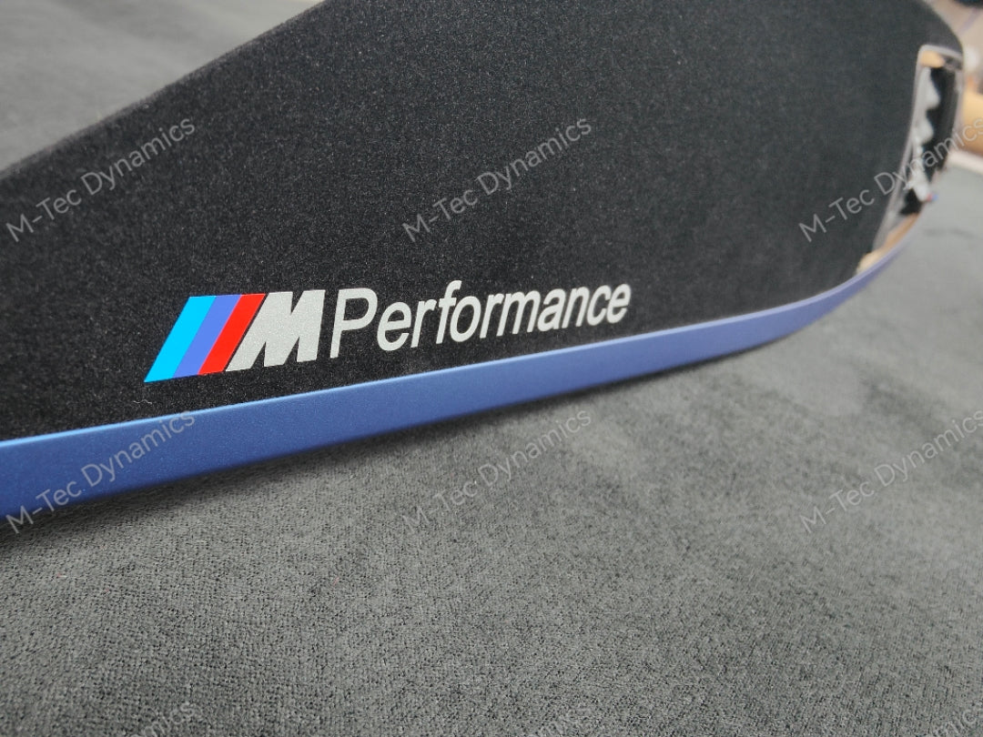 WRAPPING SERVICE - BMW F3X INTERIOR TRIM SET - 3D CARBON / ALCANTARA / BLUE ACCENT - (F30 F31 F32 F33 F36)