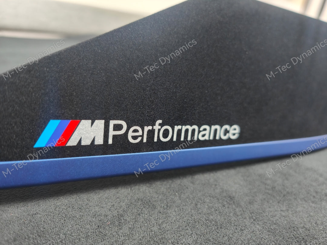 BMW F30 F31 F36 INTERIOR TRIM SET - 3D CARBON / ALCANTARA STYLE  / BLUE ACCENT