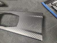 BMW F32 COUPE INTERIOR TRIM SET - 3D CARBON / ALCANTARA STYLE  / BLUE ACCENT