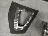WRAPPING SERVICE - BMW F20 F21 F22 F23 LCI-2 CUSTOM INTERIOR TRIM SET - TEXTURED CARBON / BLUE ACCENT