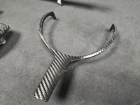 WRAPPING SERVICE - BMW F20 F21 F22 F23 LCI-2 CUSTOM INTERIOR TRIM SET - TEXTURED CARBON / BLUE ACCENT