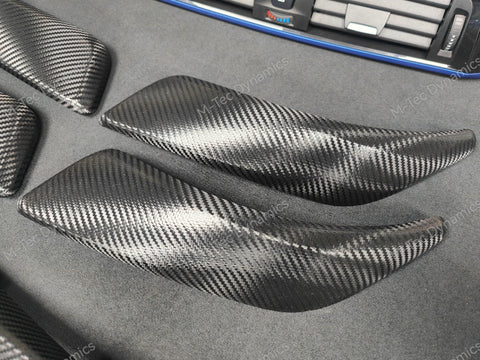 BMW F20 F21 F22 F23 LCI-2 CUSTOM INTERIOR TRIM SET - PREMIUM TEXTURED BLACK CARBON / BLUE ACCENT - WRAPPING SERVICE