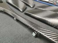 WRAPPING SERVICE - BMW F20 F21 F22 F23 LCI-2 CUSTOM INTERIOR TRIM SET - TEXTURED CARBON / BLUE ACCENT