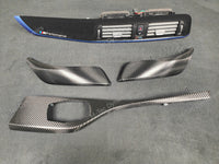 BMW F21 F22 LCI-2 CUSTOM INTERIOR TRIM SET - TEXTURED CARBON / BLUE ACCENT