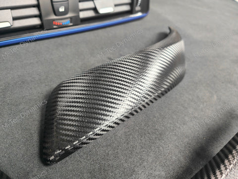BMW F21 F22 LCI-2 CUSTOM INTERIOR TRIM SET - PREMIUM TEXTURED BLACK CARBON / BLUE ACCENT