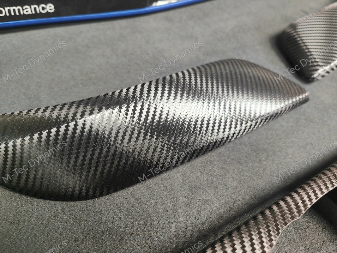 BMW F21 F22 LCI-2 CUSTOM INTERIOR TRIM SET - TEXTURED CARBON / BLUE ACCENT