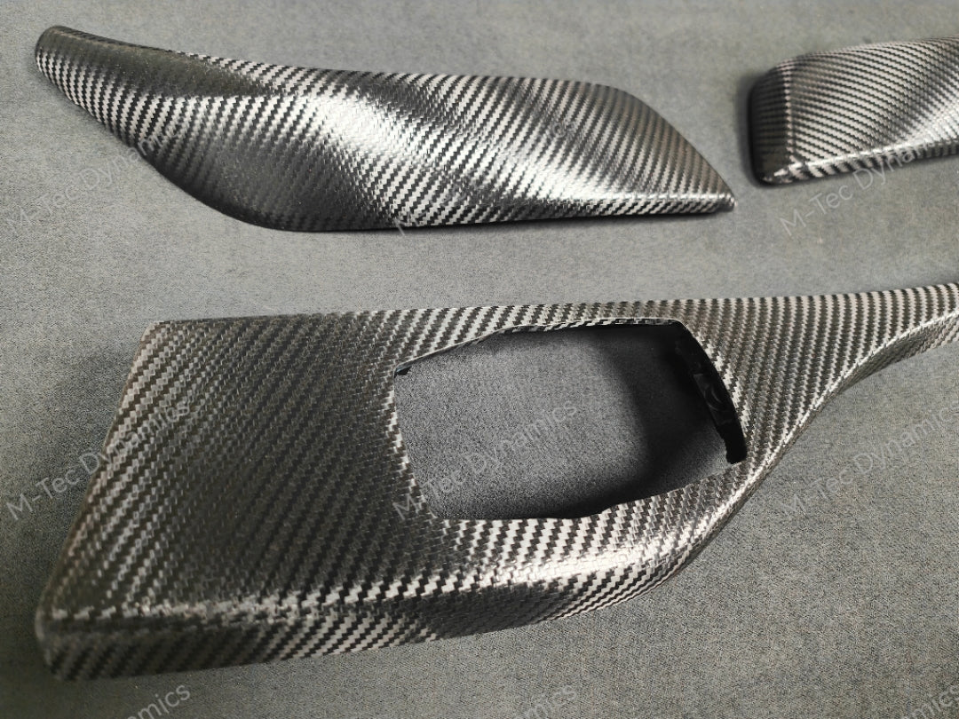 BMW F21 F22 LCI-2 CUSTOM INTERIOR TRIM SET - TEXTURED CARBON / BLUE ACCENT