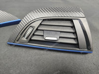 BMW F21 F22 INTERIOR TRIM SET - 3D CARBON / BLUE ACCENT