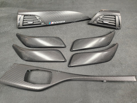 BMW F20 INTERIOR TRIM SET - 4D CARBON / GLOSS BLACK ACCENT