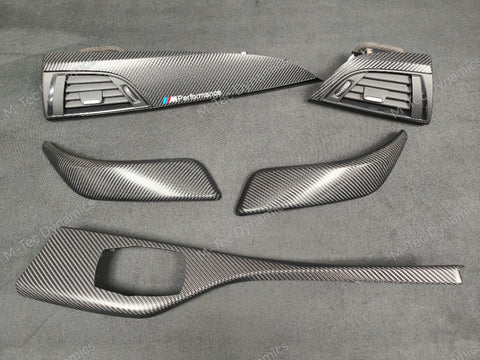 BMW F21 F22 INTERIOR TRIM SET - 4D CARBON / GLOSS BLACK ACCENT