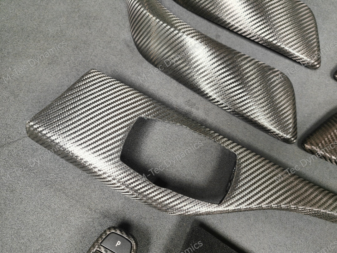 BMW F21 F22 LCI-2 PERFORMANCE STYLE INTERIOR TRIM SET - TEXTURED CARBON / ALCANTARA