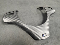 BMW E90 E91 E92 E93 M-SPORT BLACK CARBON STEERING COVER TRIM