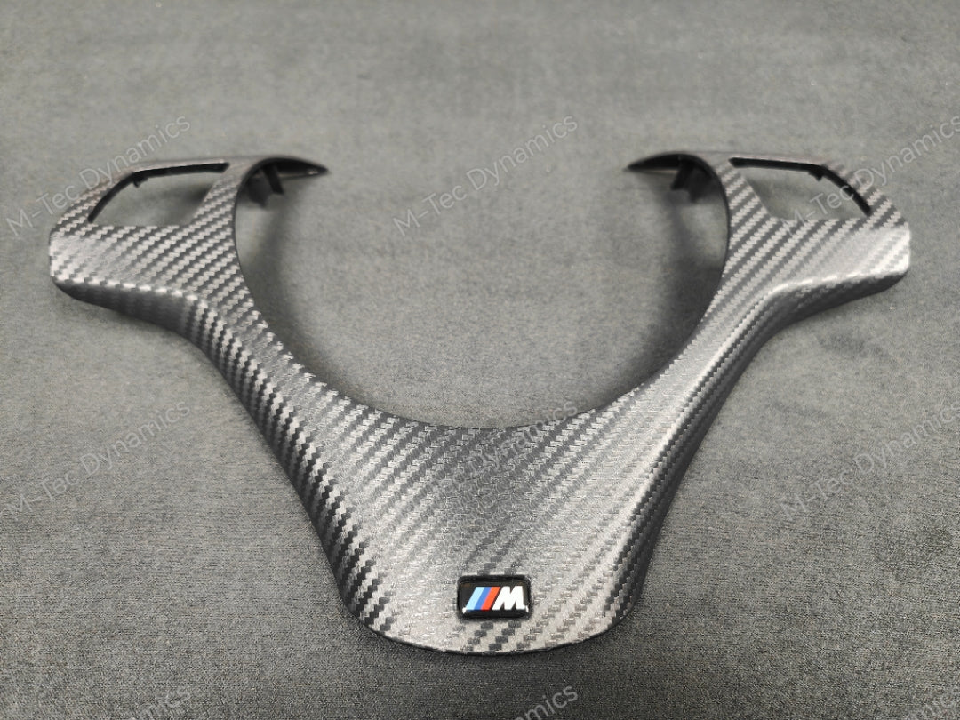 BMW E90 E91 E92 E93 M-SPORT BLACK CARBON STEERING COVER TRIM