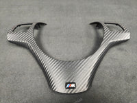 BMW E90 E91 E92 E93 M-SPORT BLACK CARBON STEERING COVER TRIM