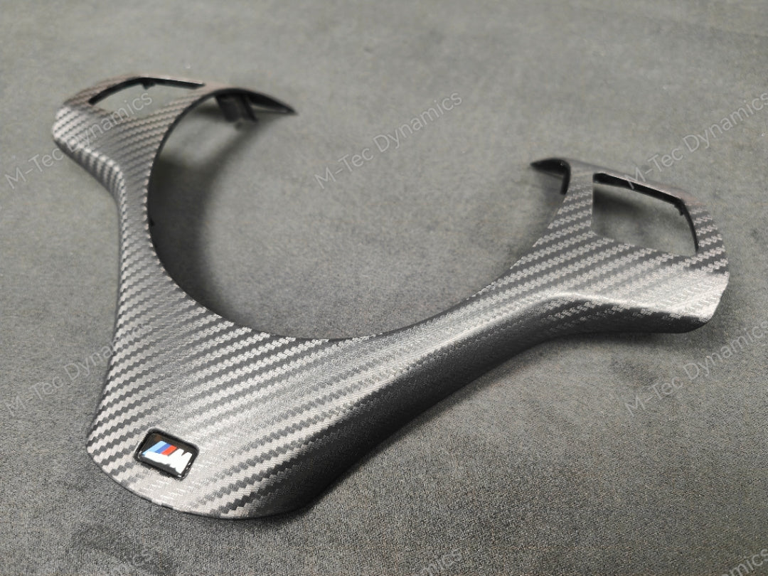 BMW E90 E91 E92 E93 M-SPORT BLACK CARBON STEERING COVER TRIM