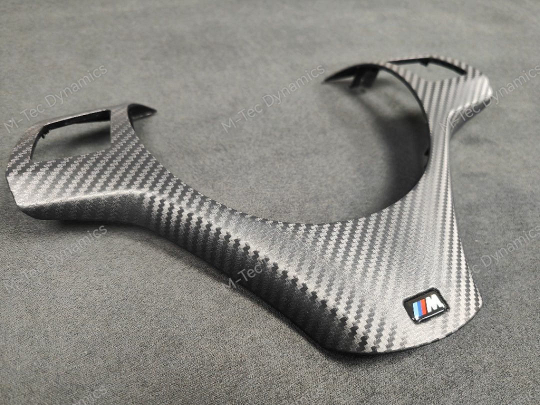 BMW E90 E91 E92 E93 M-SPORT BLACK CARBON STEERING COVER TRIM