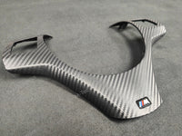BMW E90 E91 E92 E93 M-SPORT BLACK CARBON STEERING COVER TRIM