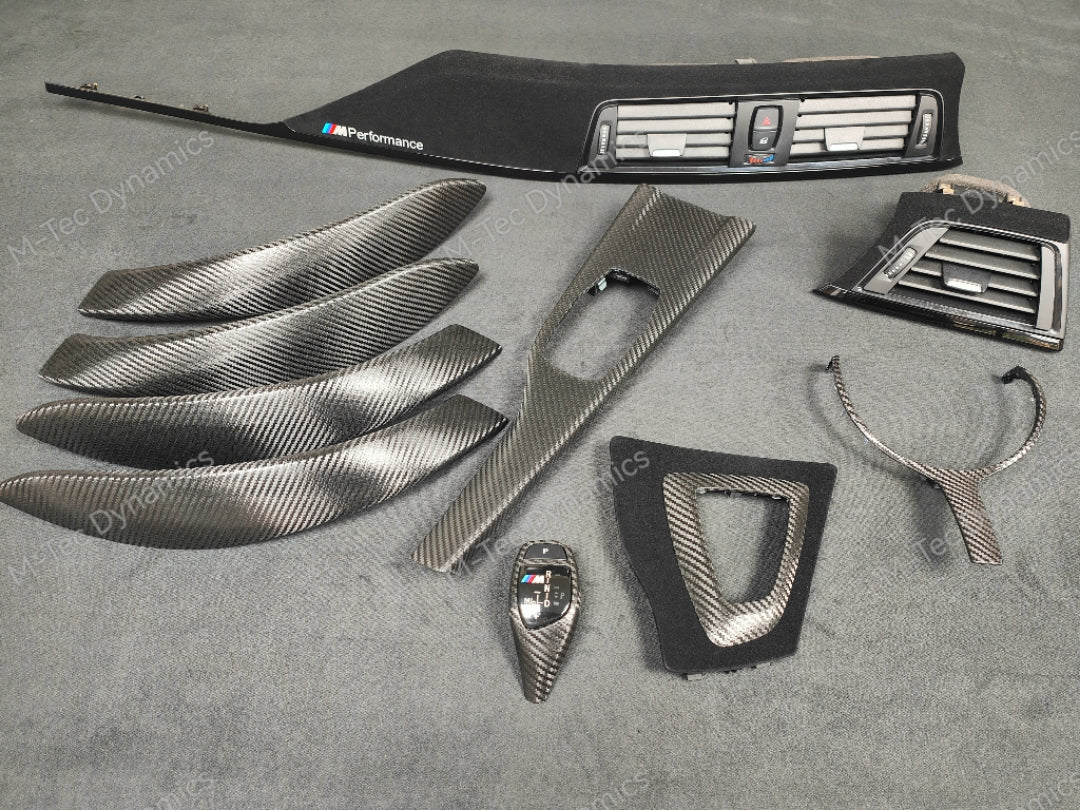 WRAPPING SERVICE - BMW F3X INTERIOR TRIM SET - PERFORMANCE STYLE / TEXTURED CARBON (F30 F31 F32 F33 F36)