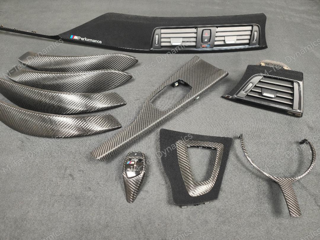 WRAPPING SERVICE - BMW F3X INTERIOR TRIM SET - PERFORMANCE STYLE / TEXTURED CARBON (F30 F31 F32 F33 F36)