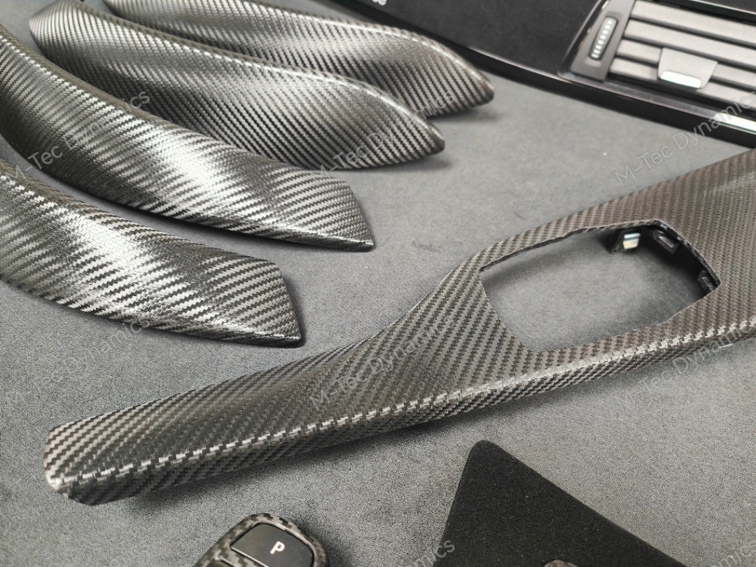 WRAPPING SERVICE - BMW F3X INTERIOR TRIM SET - PERFORMANCE STYLE / TEXTURED CARBON (F30 F31 F32 F33 F36)