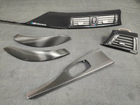 BMW F32 COUPE INTERIOR TRIM SET - TEXTURED CARBON / ALCANTARA STYLE  / BLACK ACCENT