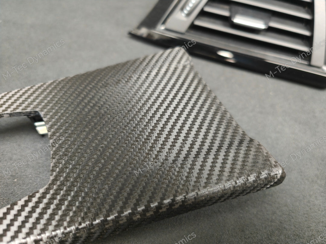 BMW F32 COUPE INTERIOR TRIM SET - TEXTURED CARBON / ALCANTARA STYLE  / BLACK ACCENT