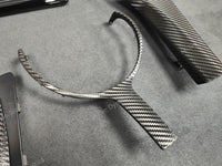 WRAPPING SERVICE - BMW F3X INTERIOR TRIM SET - TEXTURED CARBON / GLOSS BLACK ACCENT - (F30 F31 F32 F33 F36)