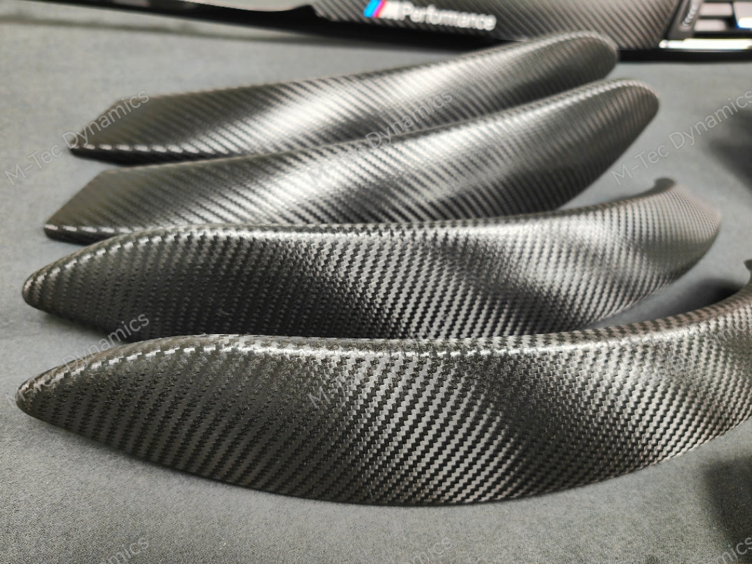 BMW F30 F31 F36 INTERIOR TRIM SET - TEXTURED CARBON / GLOSS BLACK ACCENT