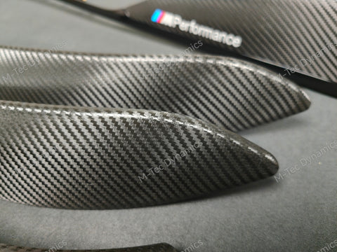 BMW F30 F80 M3 3-SERIES INTERIOR TRIM SET - DEEP TEXTURED GLOSSY CARBON / GLOSS BLACK ACCENT (MTD-TEX)