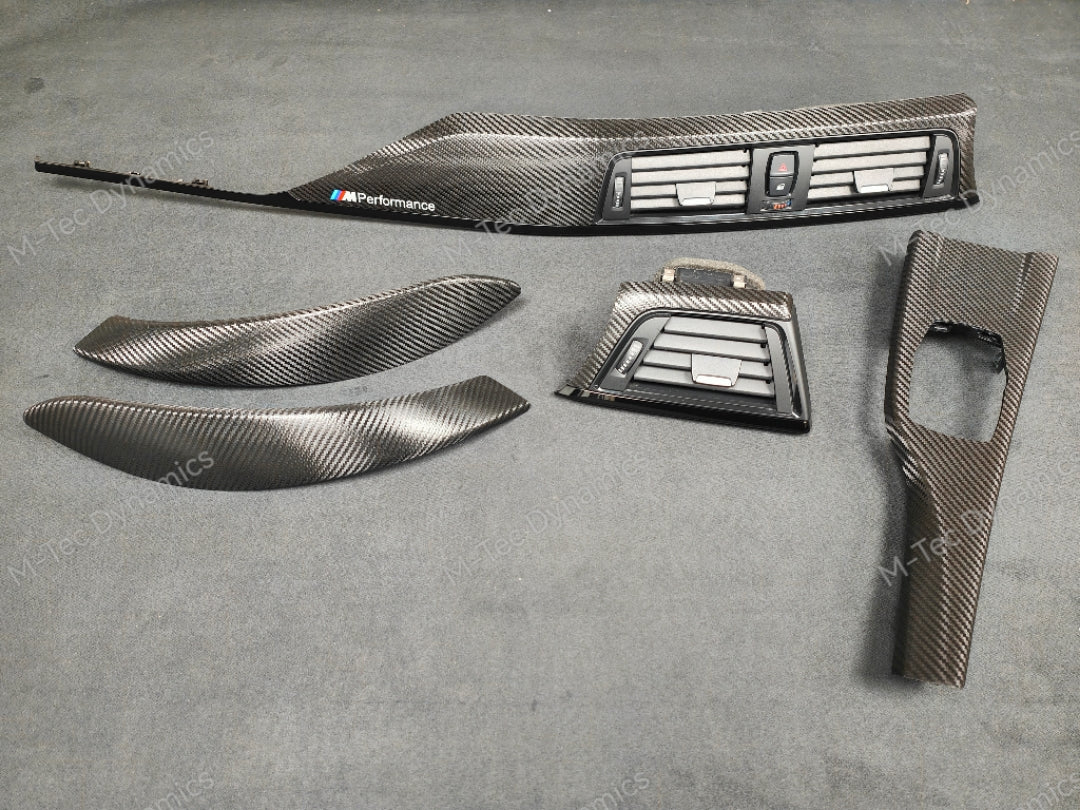 BMW F32 COUPE INTERIOR TRIM SET - TEXTURED CARBON / GLOSS BLACK ACCENT