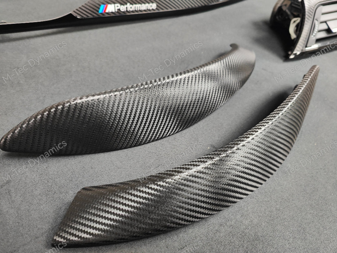 BMW F32 COUPE INTERIOR TRIM SET - TEXTURED CARBON / GLOSS BLACK ACCENT