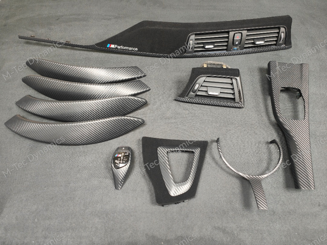 WRAPPING SERVICE - BMW F3X INTERIOR TRIM SET - PERFORMANCE STYLE / 3D MATT CARBON (F30 F31 F32 F33 F36)