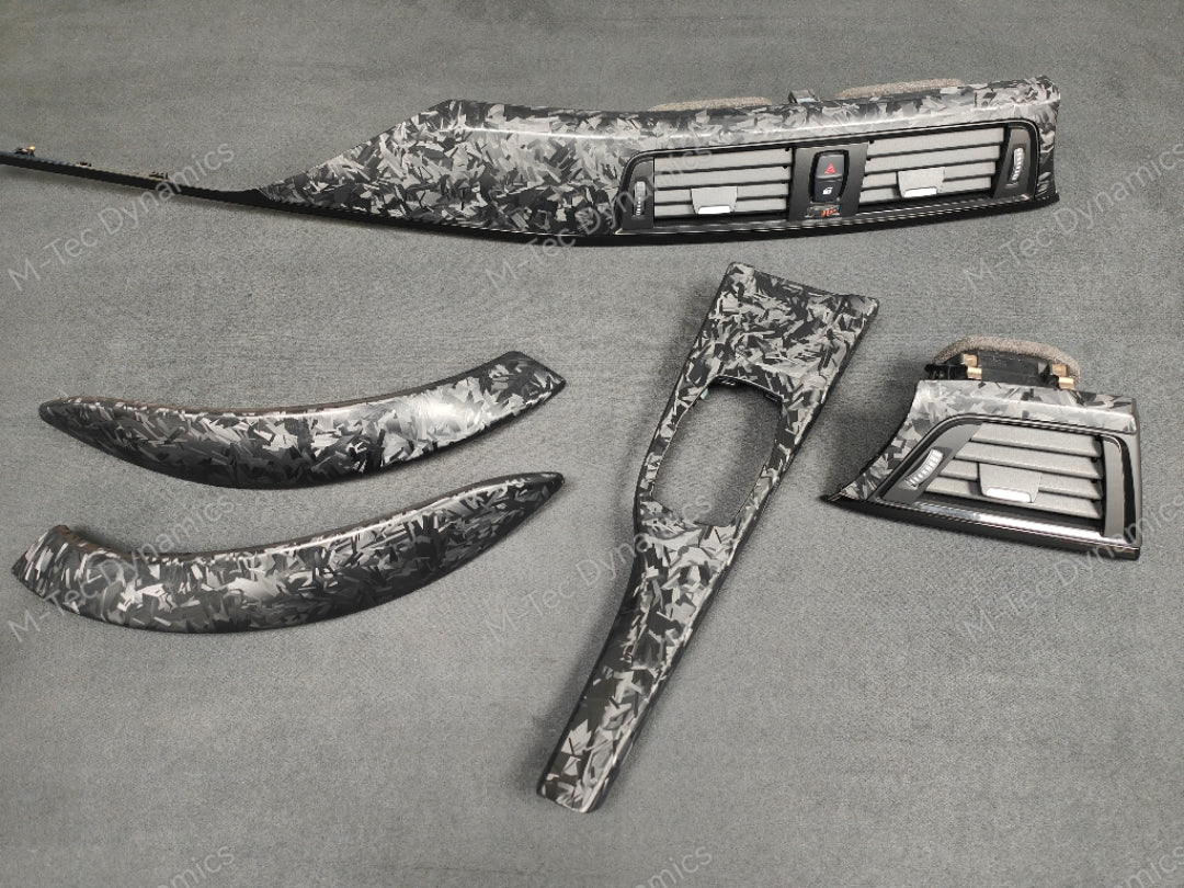 BMW F32 COUPE INTERIOR TRIM SET - FORGED CARBON / GLOSS BLACK ACCENT