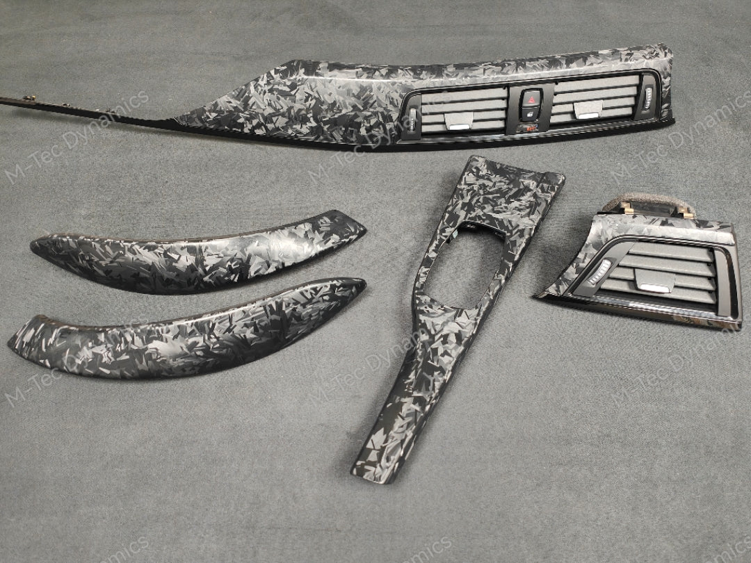 BMW F32 COUPE INTERIOR TRIM SET - FORGED CARBON / GLOSS BLACK ACCENT