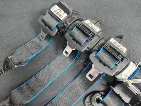 BMW 3-SERIES F30 / F80 M3 FRONT & REAR SEAT BELT SET - BLUE EDGE