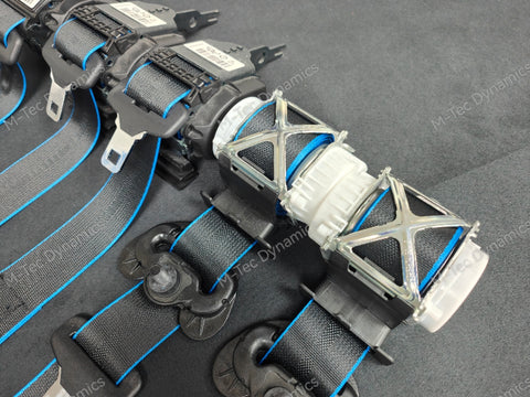 BMW 3-SERIES F30 / F80 M3 FRONT & REAR SEAT BELT SET - BLUE EDGE