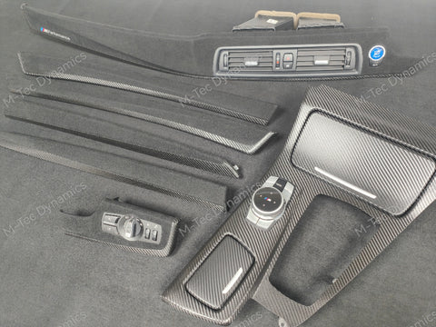 BMW F10 F11 AUTO PERFORMANCE STYLE / TEXTURED BLACK CARBON INTERIOR TRIM SET