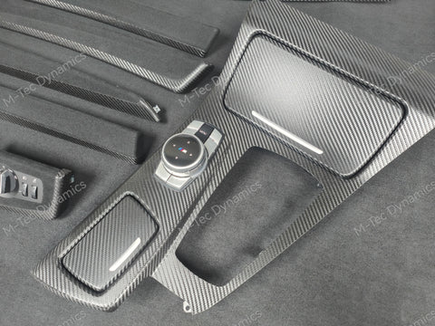 BMW F10 F11 AUTO PERFORMANCE STYLE / TEXTURED BLACK CARBON INTERIOR TRIM SET