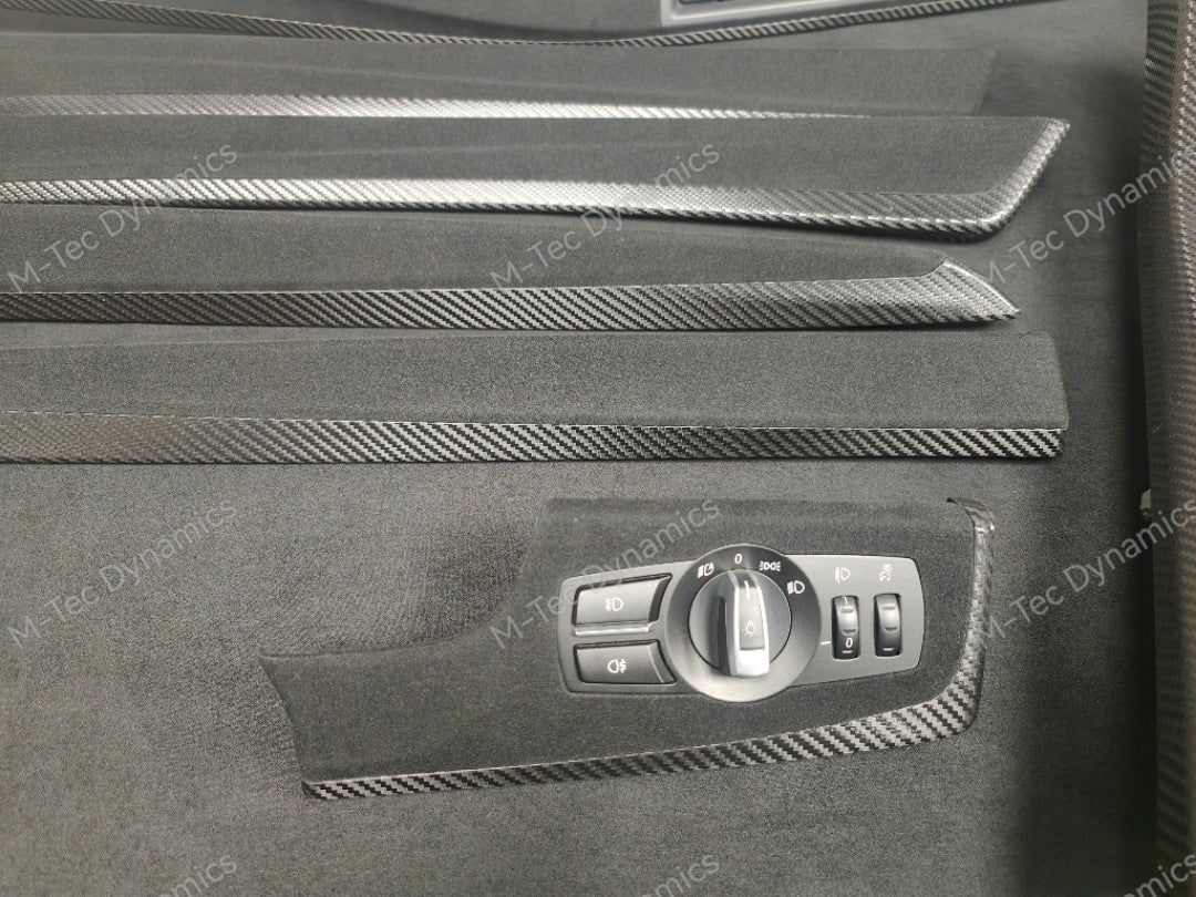 BMW F10 F11 AUTO PERFORMANCE STYLE / TEXTURED BLACK CARBON INTERIOR TRIM SET