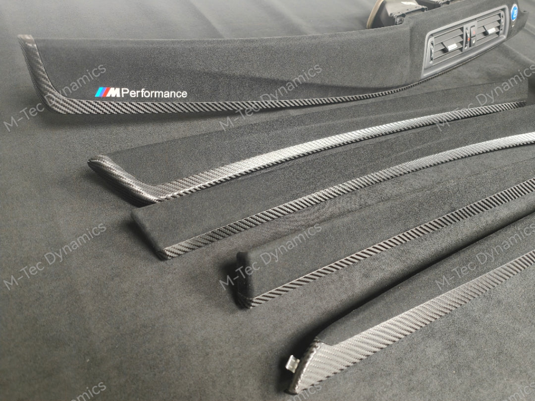 BMW F10 F11 AUTO PERFORMANCE STYLE / TEXTURED BLACK CARBON INTERIOR TRIM SET