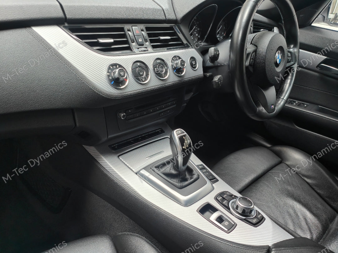 BMW Z4 E89 INTERIOR WRAPPING SERVICE - SILVER 4D CARBON