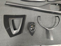 WRAPPING SERVICE - BMW F20 F21 F22 F23 LCI-2 INTERIOR TRIM SET - 3D CARBON / BLUE ACCENT