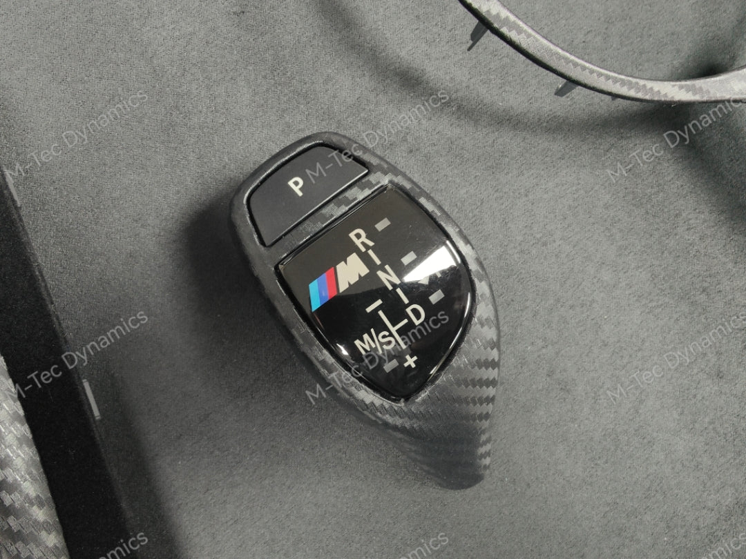 WRAPPING SERVICE - BMW F20 F21 F22 F23 LCI-2 INTERIOR TRIM SET - 3D CARBON / BLUE ACCENT