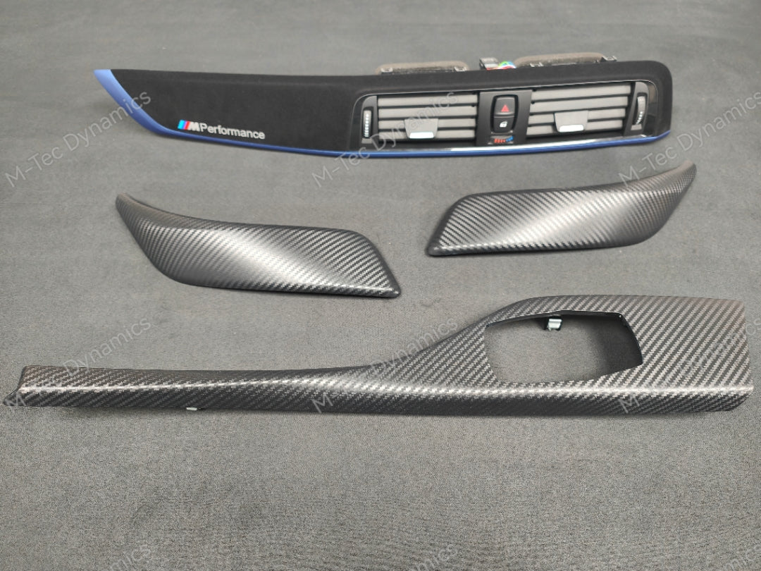 BMW F21 F22 LCI-2 CUSTOM INTERIOR TRIM SET - 3D CARBON / BLUE ACCENT