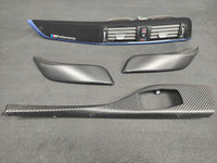 BMW F21 F22 LCI-2 CUSTOM INTERIOR TRIM SET - 3D CARBON / BLUE ACCENT