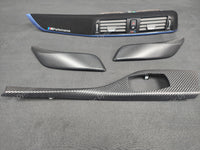 BMW F21 F22 LCI-2 CUSTOM INTERIOR TRIM SET - 3D CARBON / BLUE ACCENT